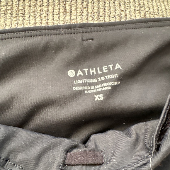 Athleta Lightning 7/8 Tights in Charcoal/Navy Blue Bundle - Picture 2 of 3